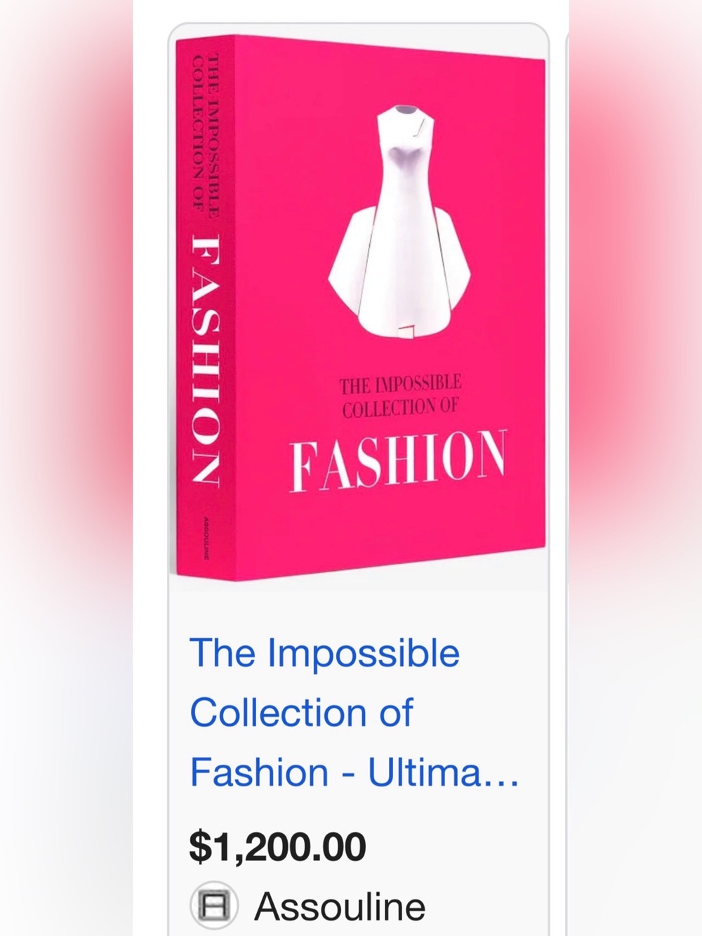Assouline Bright Pink Fashion Coffee Table Book